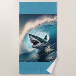 Toalla De Playa Bomba de tiburón y mordida