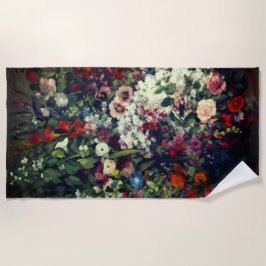 Toalla De Playa Bonito Bouquet de flores en una bolsa