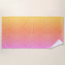 Toalla De Playa Bonito Pastel Hipnótico Diamante Arte Pop Moderno