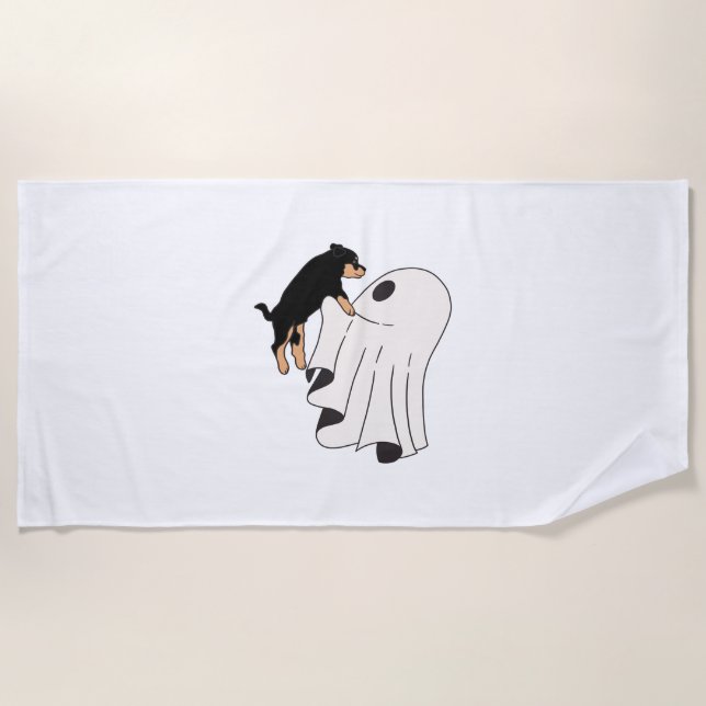 Toalla De Playa Boo Dog Halloween Dog Spooki (Anverso)