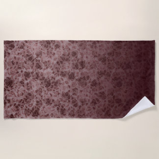Toalla De Playa Bordeaux flowers degraded Towel Set