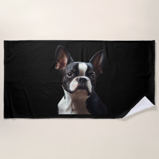 Toalla De Playa Boston Terrier - Oil Paint Classic T-Shirt