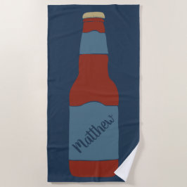 Toalla De Playa Botella de cerveza gráfica personalizada
