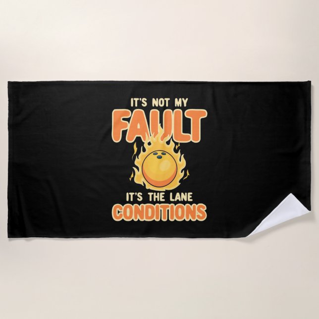 Toalla De Playa Bowling Es La Situación De Los Lanes (Anverso)