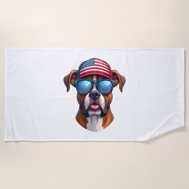 Toalla De Playa Boxer 4th of July (Anverso)