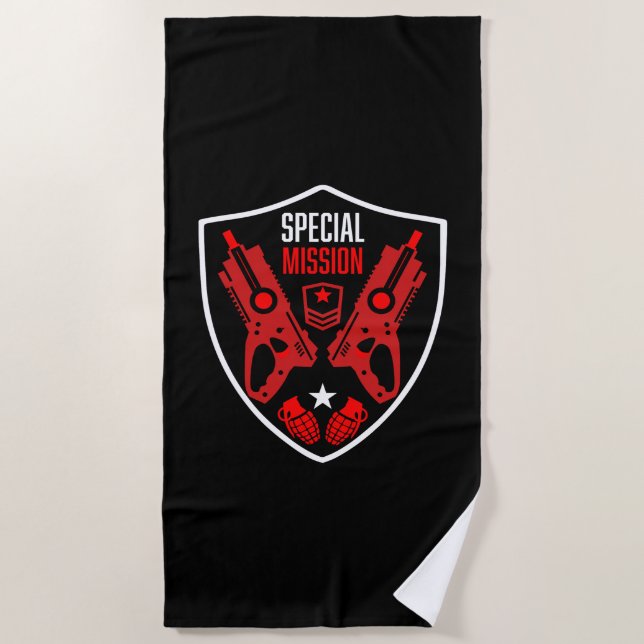 Toalla De Playa Boys Toy Dart Gun Battle (Anverso)