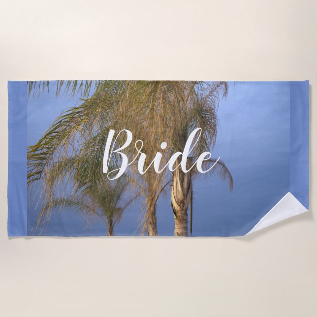 Toalla de playa Bride Palm Trees (Anverso)