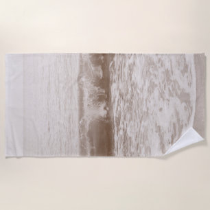 Toalla De Playa Brillantes del Océano Atlántico Beige-suave para e