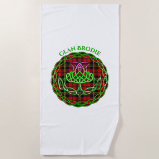 Toalla De Playa Brodie Scottish Tartán Celtic Thistle