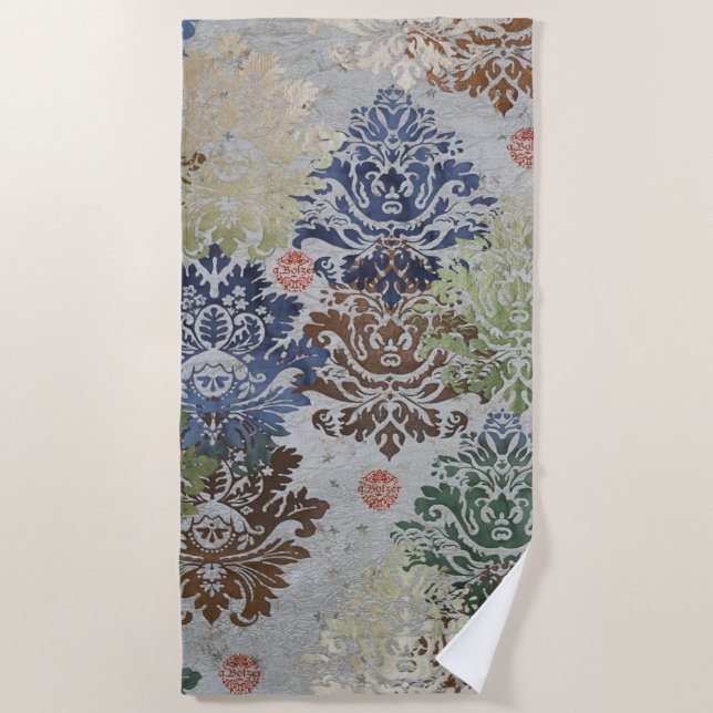 Toalla De Playa Brokatmuster aus einer Stoffkollage (Anverso)