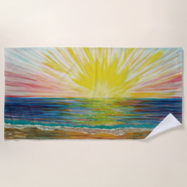 Toalla De Playa Brote de sol al atardecer