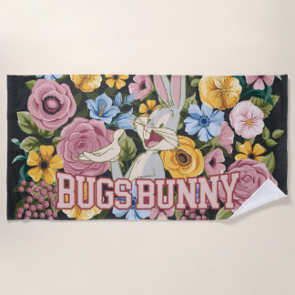 Toalla De Playa BUGS BUNNY™ Bordado Floral Gráfico