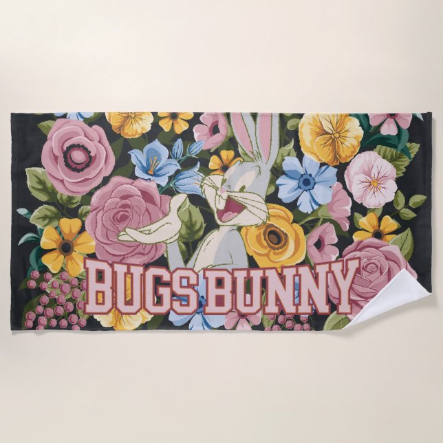 Toalla De Playa BUGS BUNNY™ Bordado Floral Gráfico (Anverso)