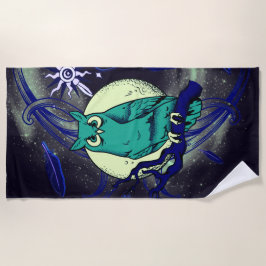 Toalla De Playa Búho y fantasma