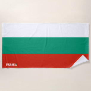 Toalla De Playa Bulgaria Bandera espléndida Patriótica