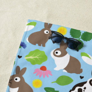 Toalla De Playa Bunnies Y Sus Tratamientos Patrones Sin Marea