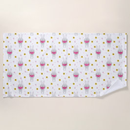 Toalla De Playa Bunny Eating Watermelon