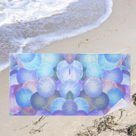 Toalla De Playa Burbujas en colores arcoiris pastel - óptica 3D