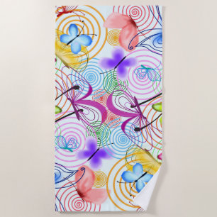 Toalla De Playa Butterflies Flying Beach Towel Spring Joy