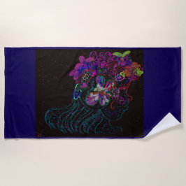 Toalla De Playa Butterfly Princess Beach Towel