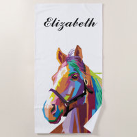 Caballo de arte pop colorido personalizado