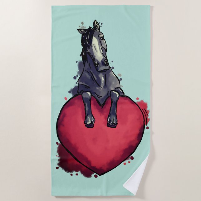 Toalla De Playa Caballos de amor (Anverso)