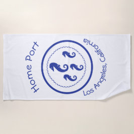 Toalla de playa - Caballos de mar del puerto resid