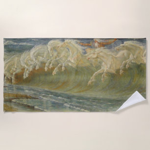 Toalla De Playa Caballos de Neptuno de Walter Crane