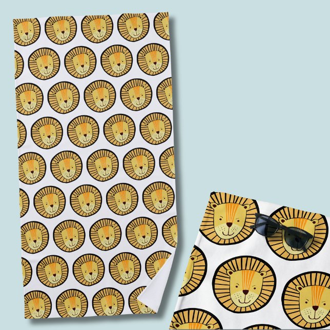Toalla De Playa Cabeza de león niños (Lion pattern beach towel)