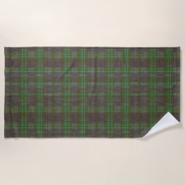 Toalla De Playa Cabin Forest Green Tartan