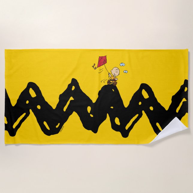Toalla De Playa Cacahuetes | Charlie Brown Flying Kite (Anverso)