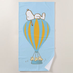 Toalla De Playa Cacahuetes Globo de aire caliente Snoopy & Woods