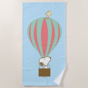 Toalla De Playa Cacahuetes Globo de aire caliente Snoopy & Woods