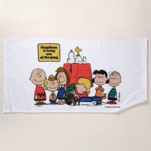 Toalla De Playa Cacahuetes   La felicidad es ser una pandilla