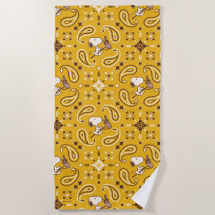 Toalla De Playa Cacahuetes Snoopy Bandana Cowboy