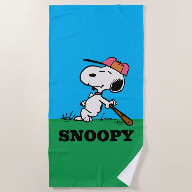 Toalla De Playa Cacahuetes | Snoopy en Bat (Anverso)