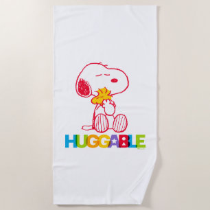 Toalla De Playa Cacahuetes   Snoopy & Woodstock Huggable