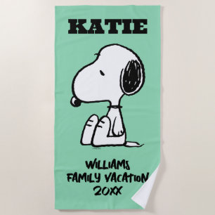 Toalla De Playa Cacahuetes Vacaciones Sitting Snoopy Family