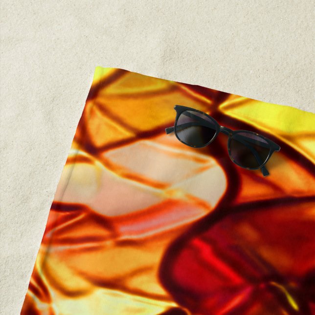 Toalla De Playa Cadenas cruzadas ocultas bajo tela de tela de tela (In situ)