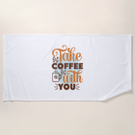 Toalla De Playa Café Art Toma Café Contigo