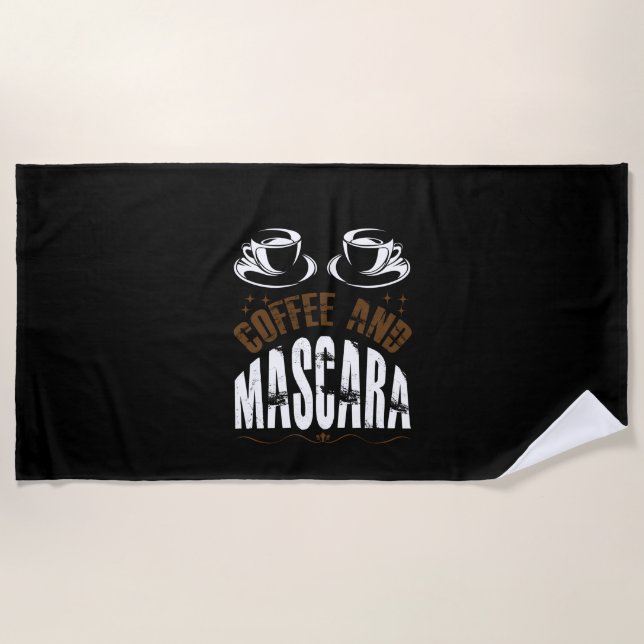 Toalla De Playa Café De Arte Y Mascara (Anverso)