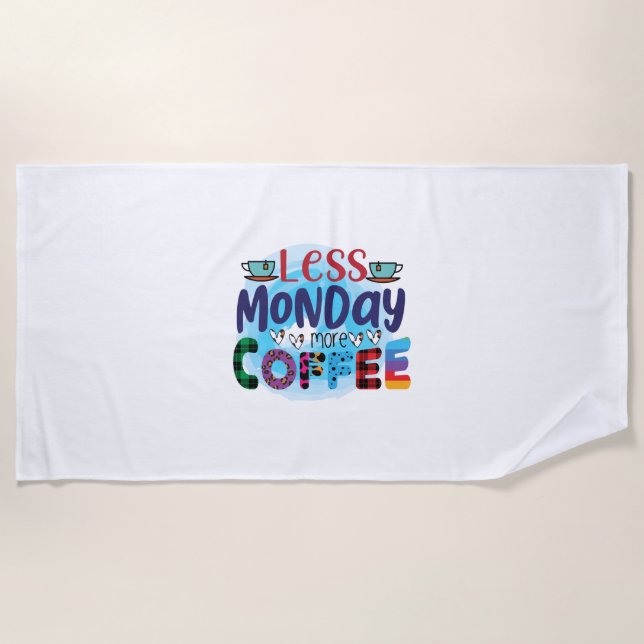 Toalla De Playa Café Menos Lunes Más Café (Anverso)