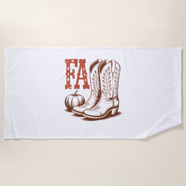 Toalla De Playa Calabaza de Nova Caída Otoño (Anverso)