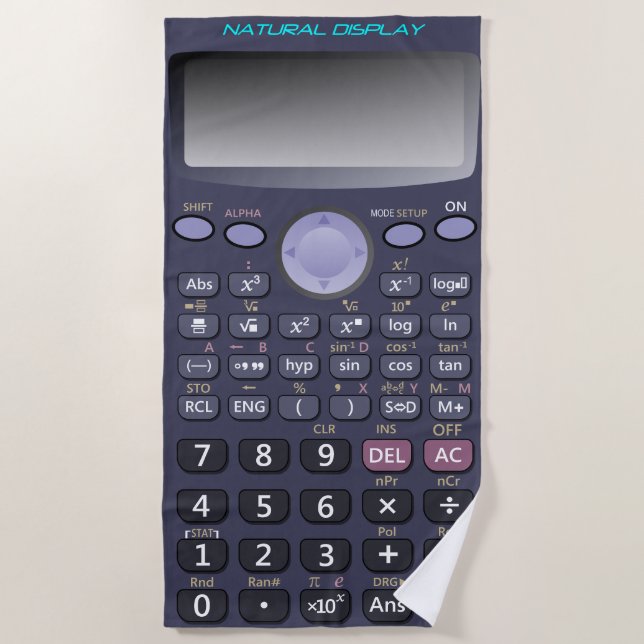 Toalla De Playa Calculadora científica (Anverso)