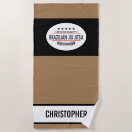 Toalla De Playa Calidad BJJ del cinturón pardo desde Dojo Gimnasio