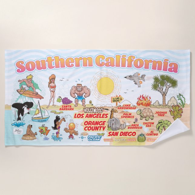 Toalla De Playa California del Sur (Anverso)