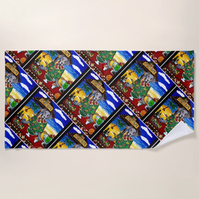 Toalla De Playa Camarero Weimaraner (Anverso)