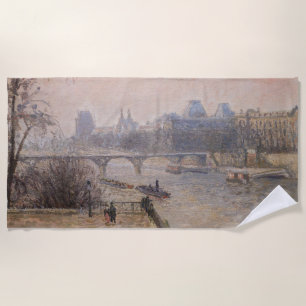 Toalla De Playa Camille Pissarro - El Sena y el Louvre