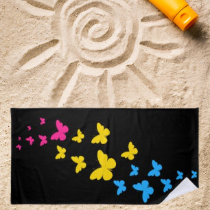 Toalla De Playa Camino de mariposa del Orgullo Pansexual