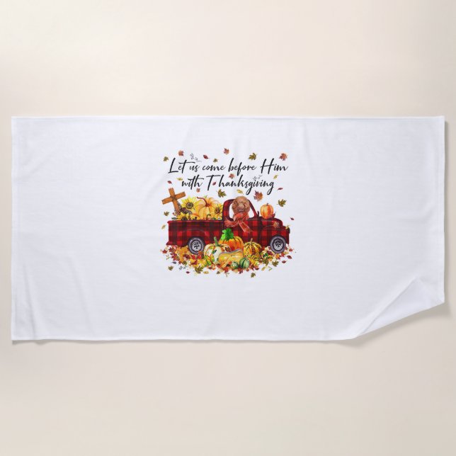 Toalla De Playa Camión ventilado de calabaza de carne de cerdo Gra (Anverso)